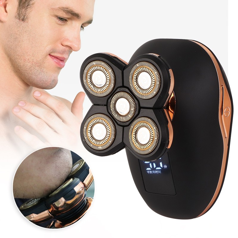 Electric Shaver Waterproof Rechargeable Beard Shaving Trimmer Hair ClipperBlack