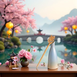 Handmade Ancient Chinese Japanese Wood Hair Sticks Chopsticks Wooden Vintage Retro Carved Long Fork Pen Shawl Pins Sticks Hairpins Clips Barrettes, Long Horn Fork Pen,Hair Accessories