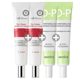 Real Collagen Triple Effect Eye Cream 40mlx4 Wrinkle Improvement Functionality - 12. 2 Collagen + 2 Dipanthenol Eye Creams / 리얼콜라겐 트리플 이펙트 아이크림 40mlx4개주름개선 기능성 - 12.콜라겐 2개+디판테놀 아이크림2개
