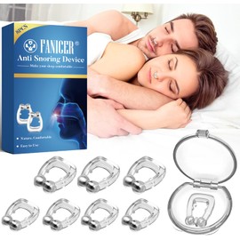 Pack of 8 Nose Separators Against Snoring Stopper, Reusable Snoring Stopper, Anti Snoring Nose Clip, Anti Snoring, Prevent Snoring, Improve Breathing, for Quiet Sleep