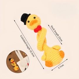 Omeblos Crochet Starter Kit, Crochet Kit for Beginners, Gentleman Duck Crochet Kit, Step-by-Step Video Tutorials, Crochet Plant Kits, Learn to Crochet for New Craft Lovers, Creative DIY Gift for Kids