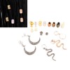 114pcs Hair Beard Beads Sunflower Gold Silver Snake Hair Braiding