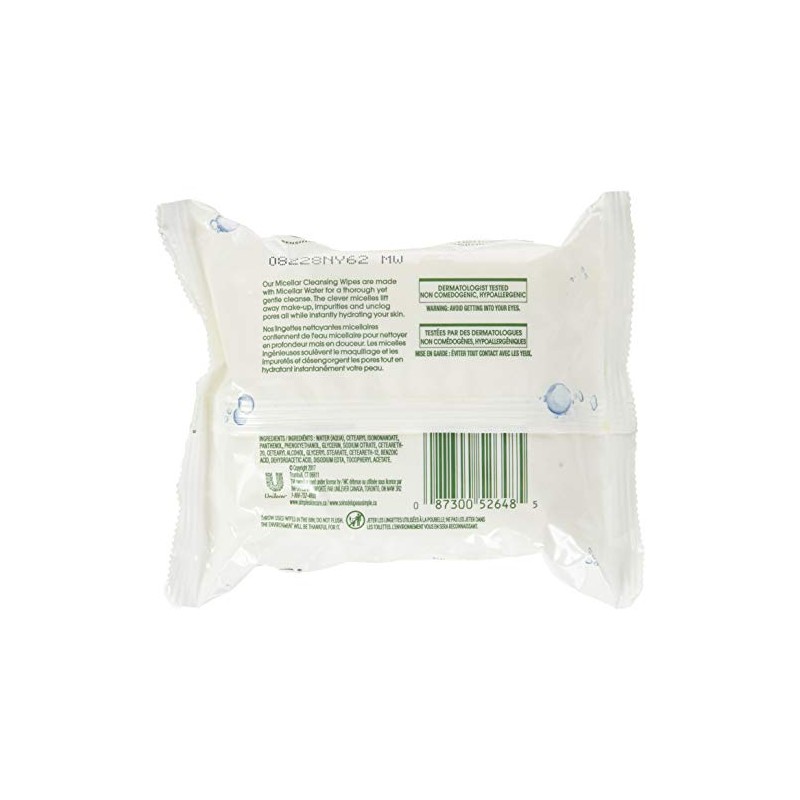 Simple Micellar Makeup Remover Wipes 25 Count (3 Pack)