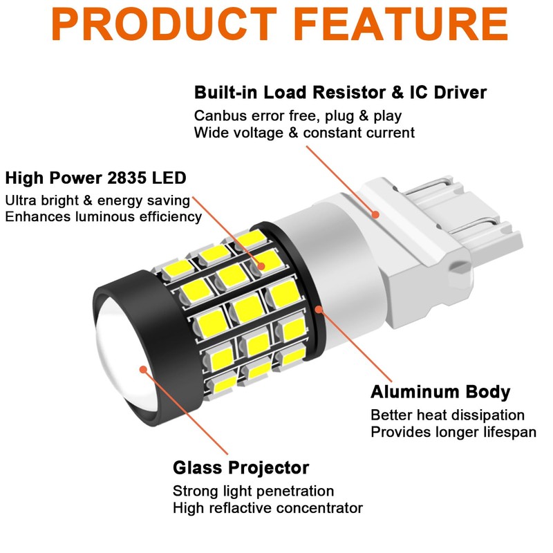3157 BAY15D Strobe Flash Blinking Reverse Lights LED Bulbs with