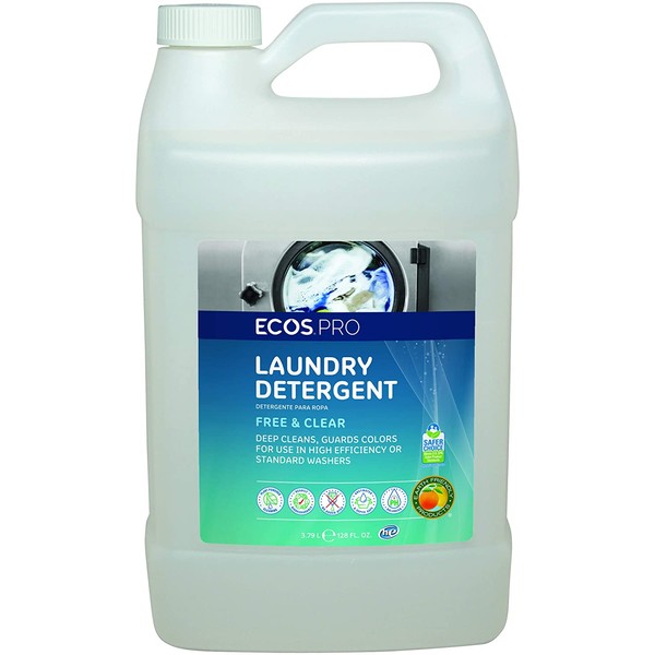 Earth Friendly Products Proline PL9764/04 ECOS Free and Clear Liquid Laundry and Microfiber Detergent, 1 gallon Bottles (Case of 4)