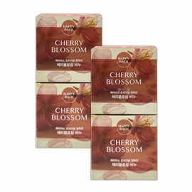 Happy Bath Soap Face Wash Cleansing Soap Cherry Blossom 4 pcs (WD433F1) / 해피바스 비누 세수 세안 클렌징 비누 체리블로솜 4개 (WD433F1)