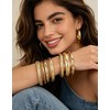 YEEZII Gold Bangle Bracelets for Women, 7Pcs 14K Gold Plated