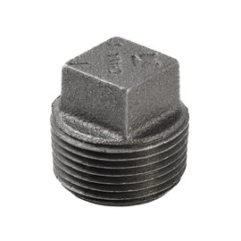 PlumberStop - 2-1/2 BLACK PLUG, Black Iron Malleable Pipe Fittings, Steel For Heating Industrial Residential Commerical Plumbing