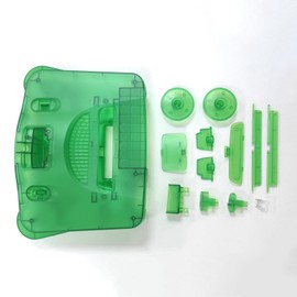 Hzxkqmil Replacement Housing Shell for N64 Retro Video Game Console, Translucent Case Accessories with Screwdrivers for N64 Game Console, Transparent Cyan