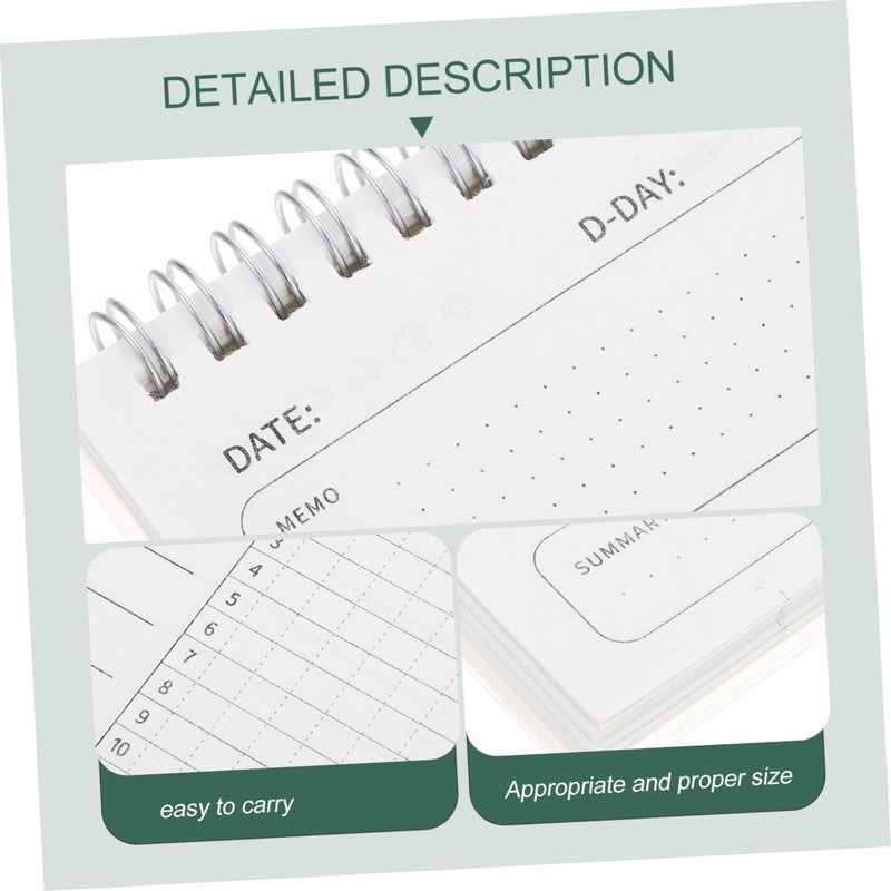 Operitacx Undated Daily Planner Notepad for Tear-Off Portable Planning Notebook