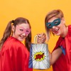 KALEFO 16Pcs Superhero Party Bags Set with 16 Paper Masks