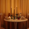 GMWD 3 Pcs Glass Candle Holder Set Clear, Green Candlesticks