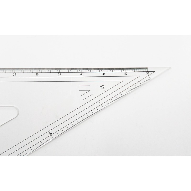 ウチダ 三角定規 24cmx2㎜ 縮尺目盛付