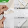 eachope Cream No Hook Tufted Shower Curtain with snap-in Liner