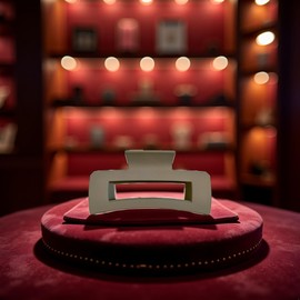 Green Solid Hair Claws Large Clips Strong Hold Big Claw Barrettes for Women Girls Thick Thin Long Hair No Slip Square Hairpin Hair Accessories