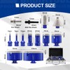 SHDIATOOL Diamond Tile Drill Bits Kit 13pcs, Porcelain Hole Saw