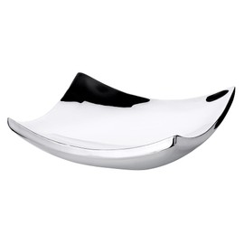 EDZARD Dallas Bowl (19 x 19 cm) Square Stainless Steel Highly Polished Decorative Bowl Fruit Bowl