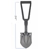 24" High Hardness Carbon Steel Folding Shovel w/Serrated Edge &