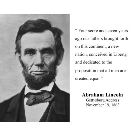 President Abraham Lincoln Quote Gettysburg Address Speech 8 x 10 Photo Picture