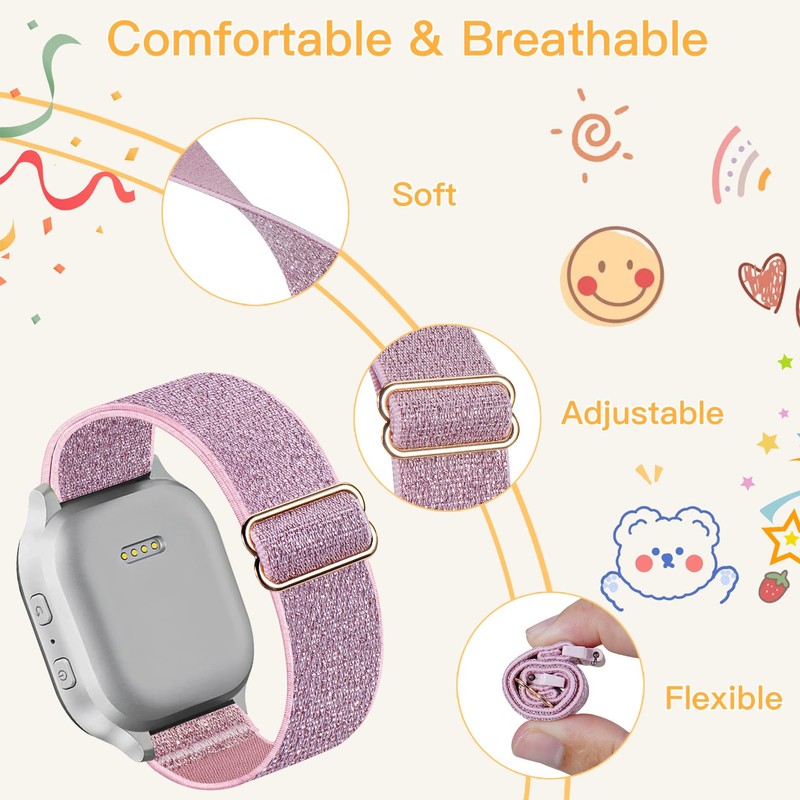 Folavii 3 Pack Stretchy Nylon Compatible with Gizmo Watch Adventrue