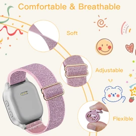 Folavii 3 Pack Stretchy Nylon Compatible with Gizmo Watch Adventrue 3 3 2 1/Gabb Watch 3e 3 2 1/SyncUP Watch & Cosmo JrTrack 4/3/2 SE/2/JrTrack Band, 20mm Solo Loop Soft Strap for Small Wrist