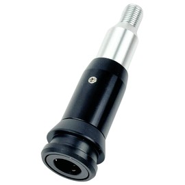 HTharros Universal Push-Type Shift Knob Adapter Aluminum Alloy AT Car Extension Conversion Kit Gear Shift Converter M12 12mm Compatible Black