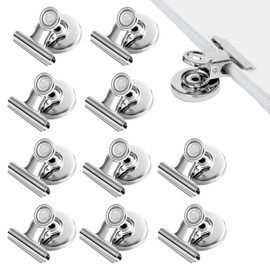 10 Stück Magnet Clips, Silber Kühlschrank Magnete, Magnetklammern Für Magnettafel, Magnete Mit Klammer, Starke Magnet Klammern Für Fotos, Aufkleber, Taschen, Kühlschrank, Whiteboard