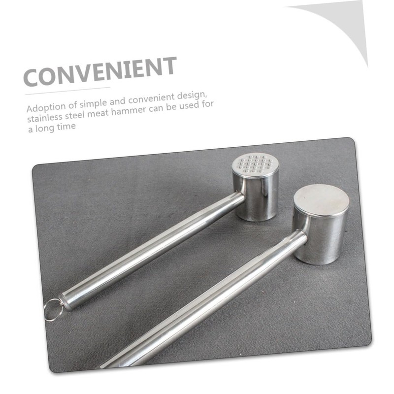 Ipetboom Stainless Steel Meat Mallet Heavy Duty Dual Sided Tenderizer