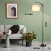 LALISU Modern Floor Lamp, 3-Ways Dimmable Standing Lamp with Linen