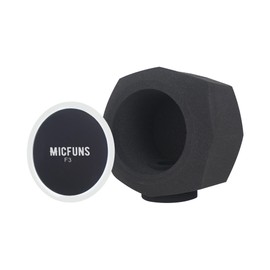 Micfuns Studio Microphone Windscreen F3 Microphone Wind Shield Pop Filter for 4.5cm-6cm Vocal Isolation Cabin Portable Studio Equipment Soundproof Cover