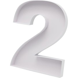 38.1cm Cardboard Number Paper Mache Shape Box to fill Candy Sweet Charcuterie Cupcake Birthday Anniversary Decoration Treat (Number 2)