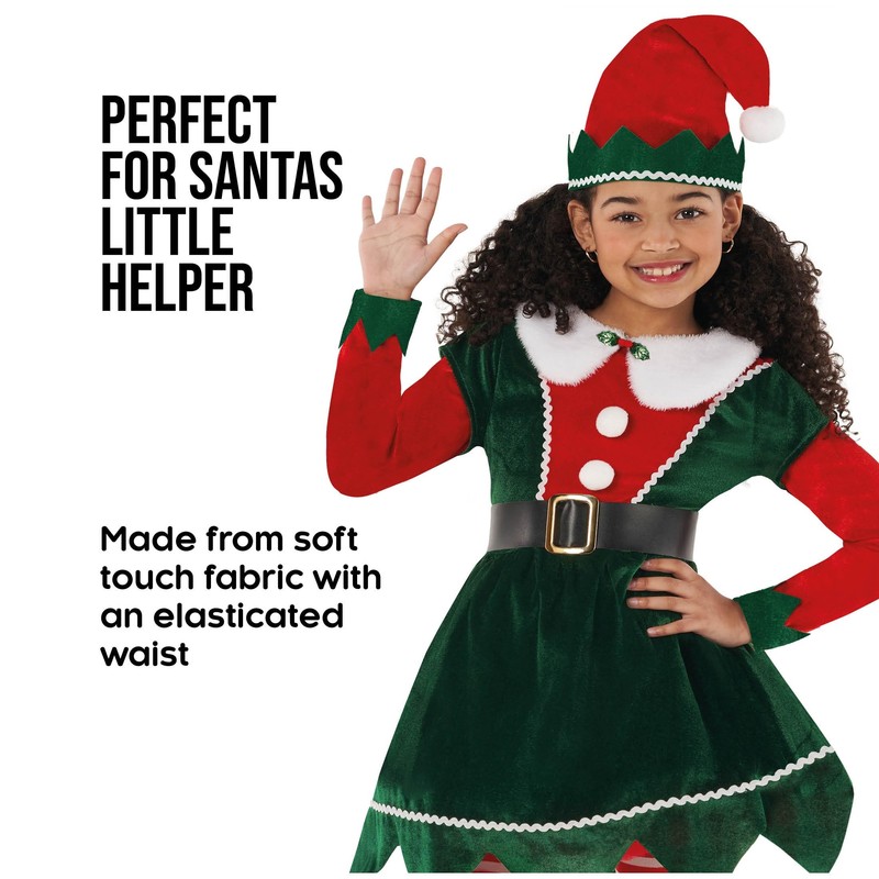 Morph Mistletoe Elf Dress Green Girls XL