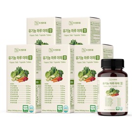 The Healthy Dream Daily Vegetables Organic Dietary Fiber Tablets Salad Vegetable Nutrients Fiber Supplement 120 Tablets, 5 Pieces / 더건강드림 하루야채 유기농 식이섬유정 샐러드 야채 영양제 섬유질 보충제 120정, 5개