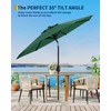 HarmonyHealth 9FT Patio Umbrella Outdoor, Market Umbrella, Table Umbrella with
