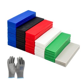 Spacer Plastic Glazing Blocks Set 85 Pieces - 100 x 28 mm (1-6 mm), Plastic Underlay Plates, Compensation Plates, Laminate Spacers, Spacer Blocks, Decking Plastic
