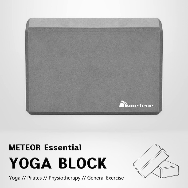 Meteor Essential Non-Slip Yoga Block, High Density Yoga Brick for