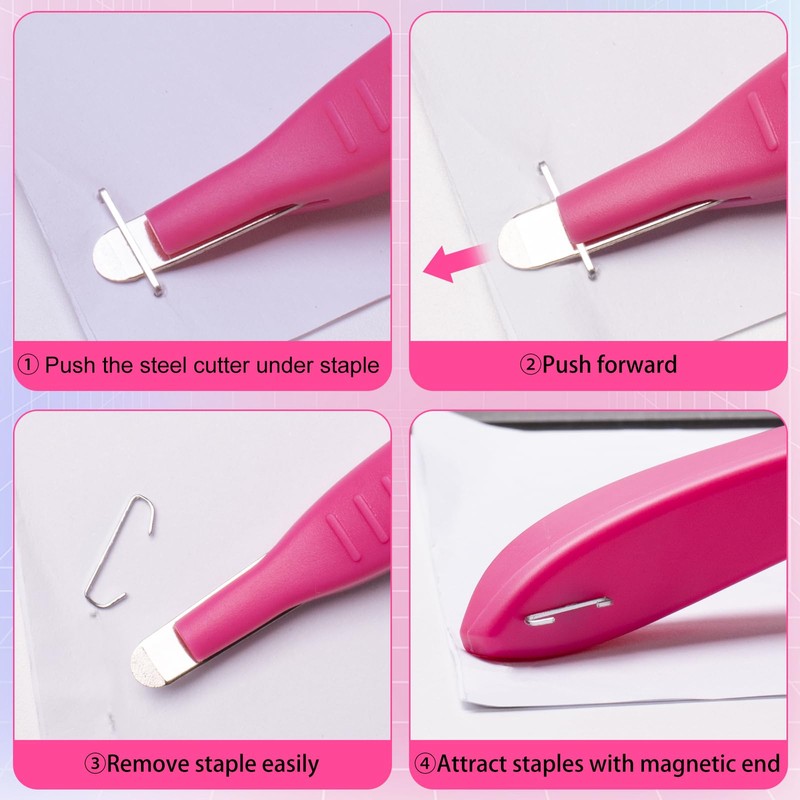 5PCS Magnetic Staple Remover Tool - No Tear Professional Stapler