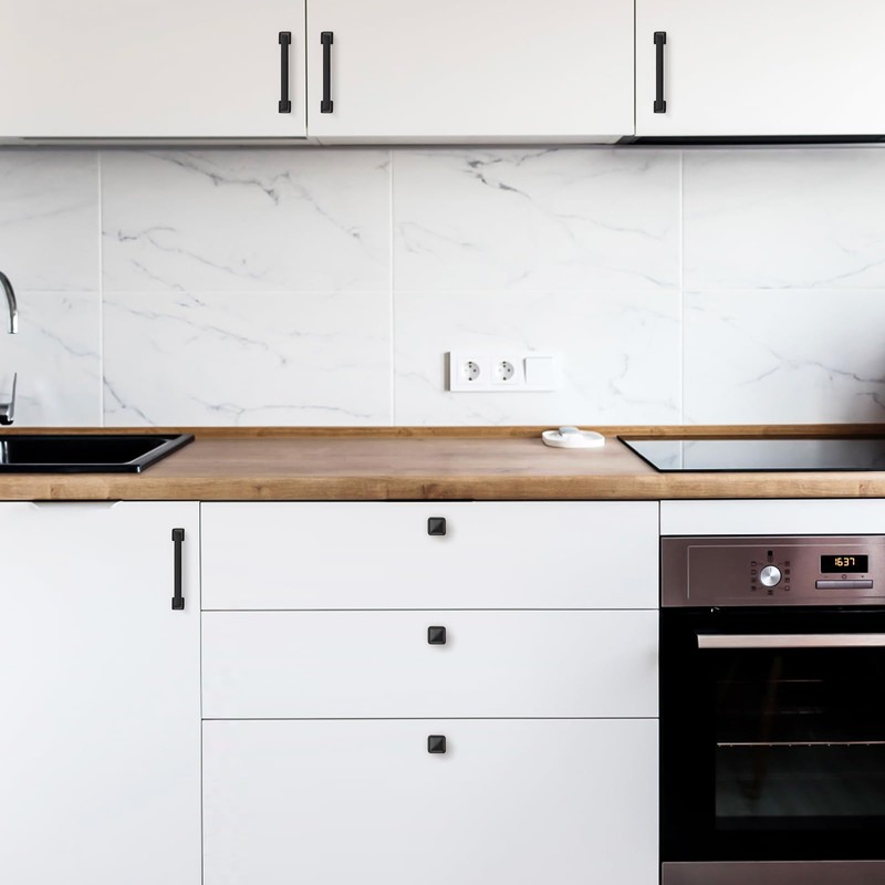 Ravinte Hardware 15 Pack Matte Black Cabinet Knobs Single Hole