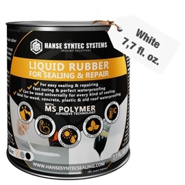 HSS Liquid Rubber White 7.7oz – MS Polymer Sealant for Roof, Cracks, Walls & Any Repairs, Solvent-Free, Flexible Liquid Membrane