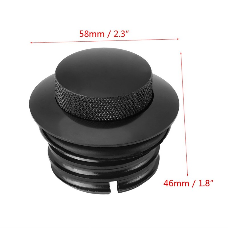 KIMISS Fuel Cap Black for Dyna Touring Softail