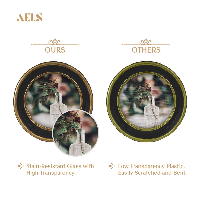 AELS 5x7 Inch Vintage Picture Frame, Elegant Antique Photo Frames