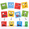 Wooden Face Changing Magic Cube Game, Expression Puzzle Building Blocks