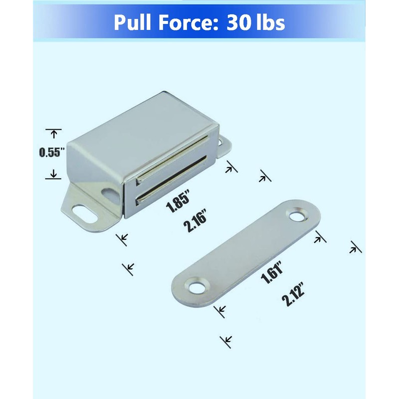 WOOCH Magnetic Door Catch - 30lb High Magnetic Stainless Steel