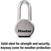 Master Lock Magnum Heavy Duty Solid Steel Silver Padlock with