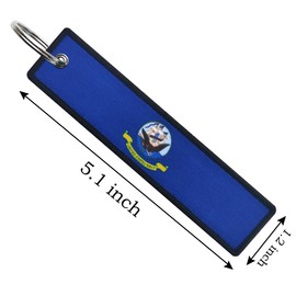 JAVD USA Navy Flag Keychain Tag with Key Ring - Keys, Cars, Motorcycles, Backpacks, Luggage and Gifts - EDC (3 Pack)