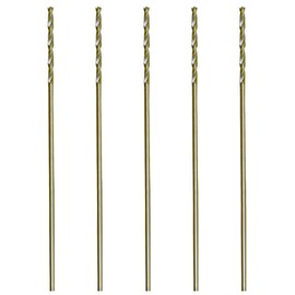 Cobalt Drill Bit 20#(0.161") x 12 in.M35 Co Aircraft Extension Extra Long Deep Hole Drill for Steel Metal-5Pcs