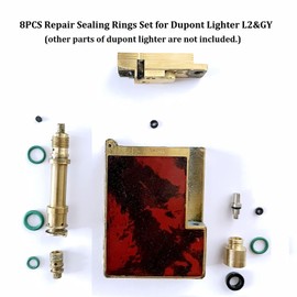 SMTHOME 8 Pcs Rubber Gasket Gasket Refill Valve Gasket Seal Ring Leakproof Sealed O-Ring for Dupont Ligne 2 / Gatsby Lighters