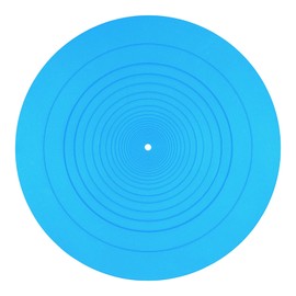 Turntable Platter Mat, 12 Inch Diameter Silicone Turntable Mat Anti-Static Anti-Slip Turntable Pad Record Player Mat LP Slipmat for Vinyl Record Mat Replacement Accessories (Blue)