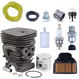 For Husqvarna 47mm Cylinder Piston Air Filter Kit For Husqvarna 455 Rancher 455E 460 455E 461