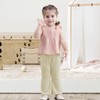 U·nikaka 3 Pack Baby Girl Flare Pants Solid Toddler Leggings
